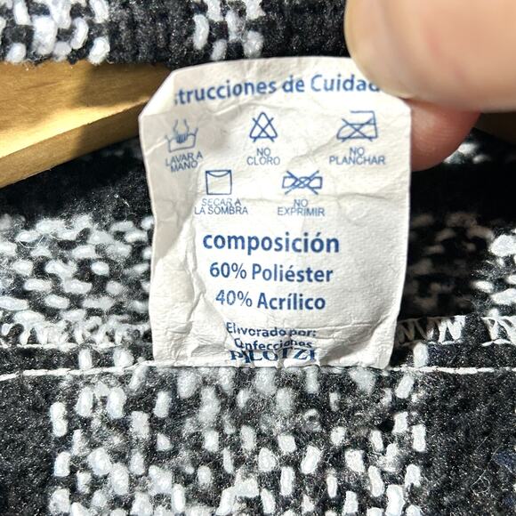 Original Pilotzi Mexican Pullover Hoodie Baja Drug Rug Hippie Poncho Womens XL - Picture 5 of 7